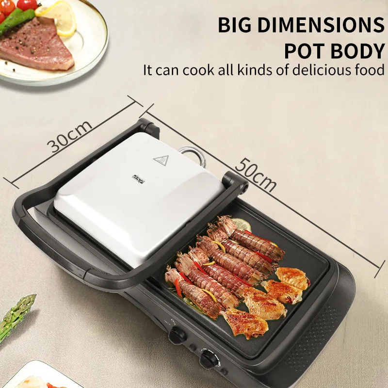 

Multifunctional Electric Frying Pan 2-in-1 Mechanical Nonstick Pans Electric Frying Pan Kitchen Utensils Frigideira Eletrica A