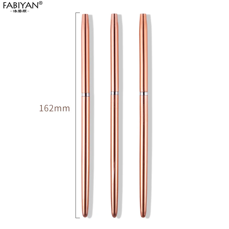 Rose Gold 3Pcs/set  Nail Art UV Gel Liner Painting Brushes Drawing Flower Striping Design Manicure Tools Kits 7/9/11mm images - 6