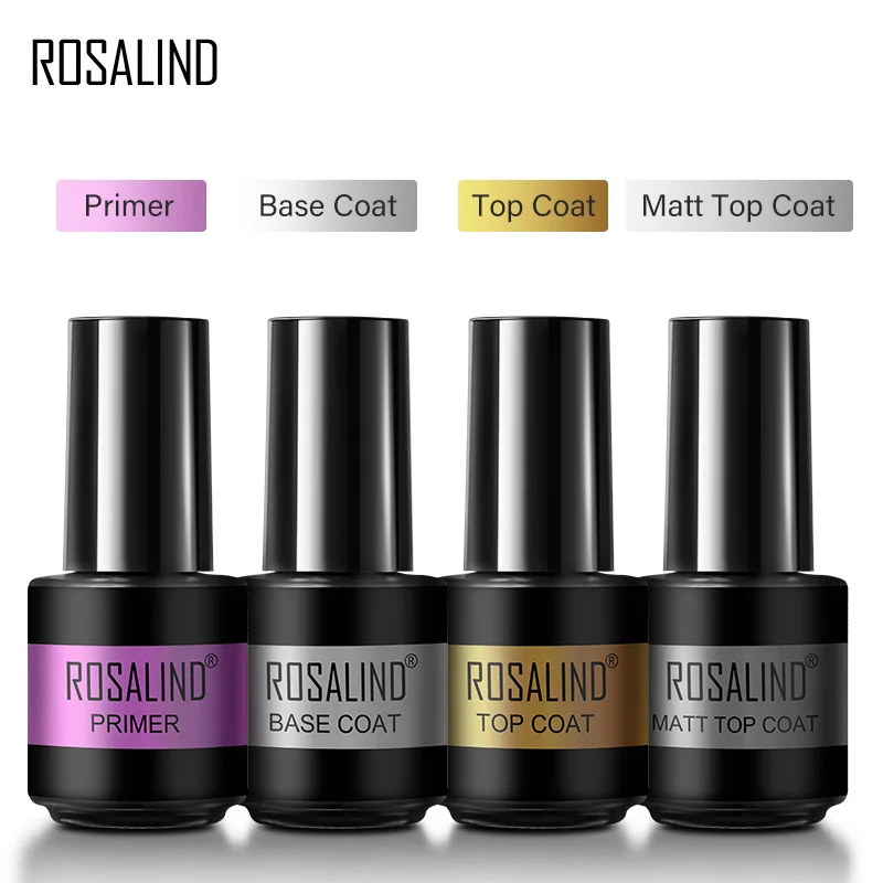Верхнее Базовое покрытие для ногтей ROSALIND быстрая доставка полуперманентный