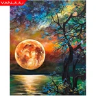 Алмазная живопись 5D, луна, фотосессия, полная луна, пейзаж, алмазная вышивка, сделай сам, стразы, домашний декор, подарок