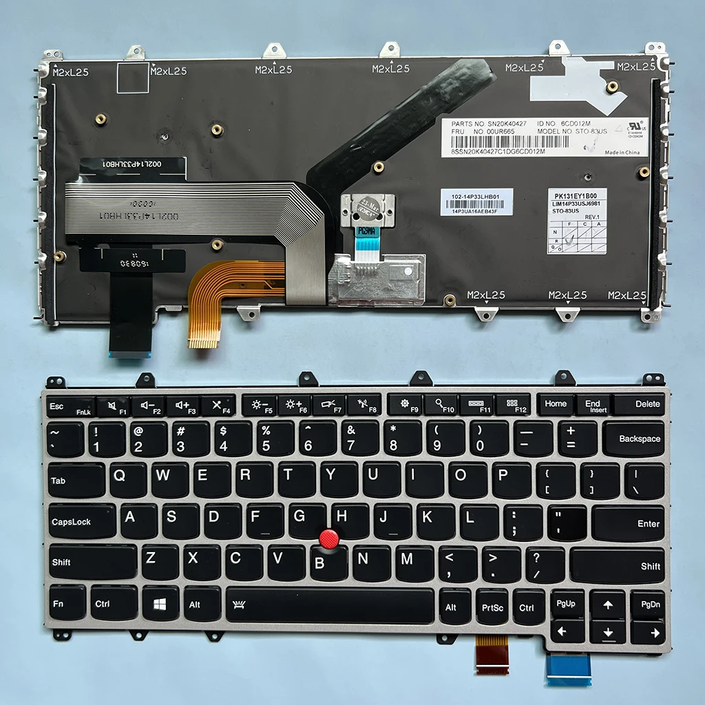 

X380 Spanish Latin US Portuguese Keyboard For Lenovo X380 YOGA 260 YOGA 370 01HW615 01HW575 01HW655 SN20P38757 Notebook Backlit