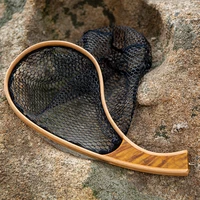 fly fishing hand net solid wood small net fly fishing stream net fishing lures net outdoor fishing accessorie