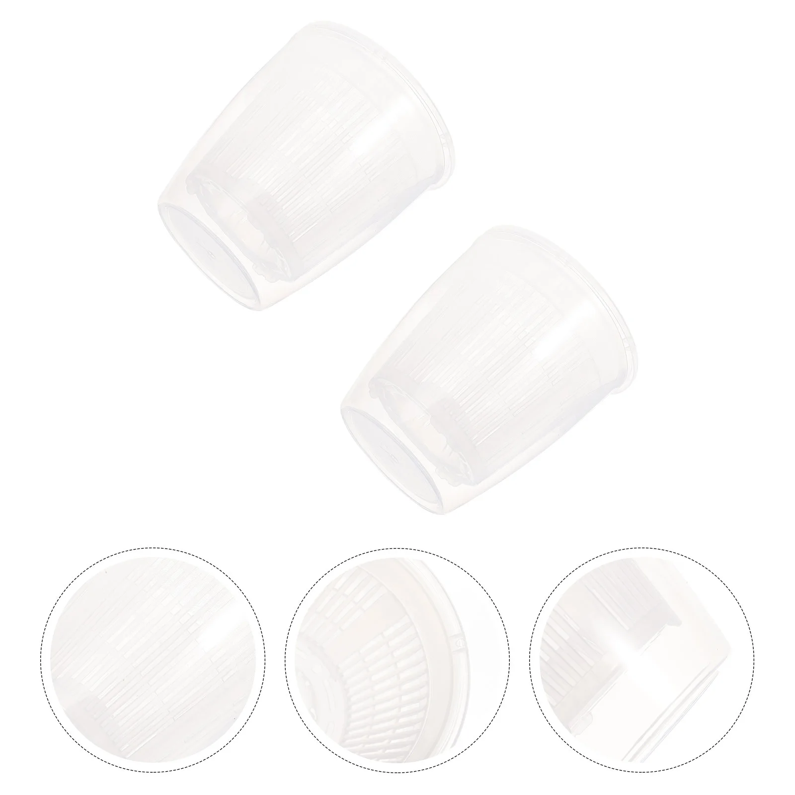 

2 Pcs Clear Orchid Pots Plastic Containers Planting Planters Dedicated Flowers Nursery Garden