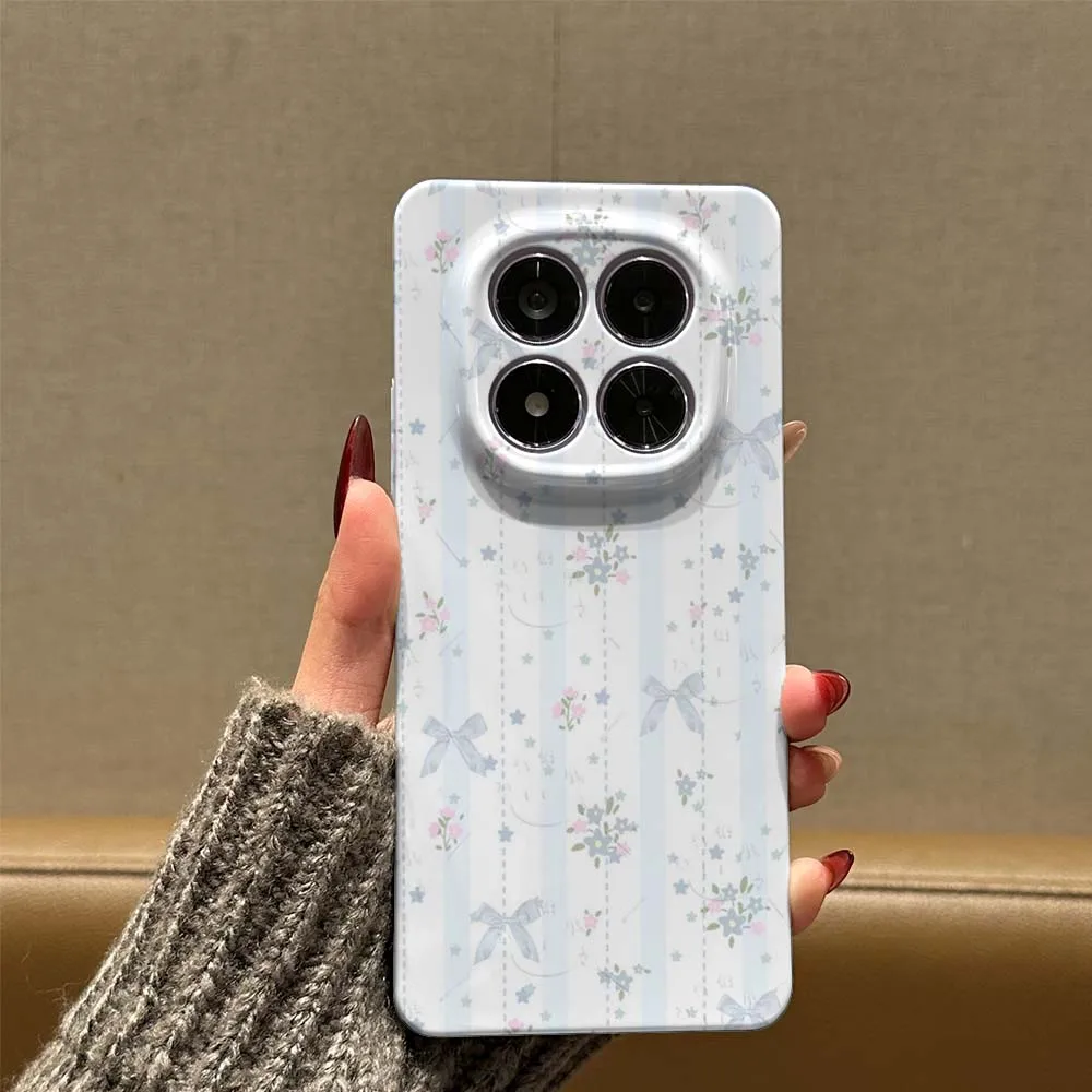 Фото Чехол для телефона Xiaomi Poco X7 X6 X5 X4 X3 M8 M7 M6 M5s F8 Pro Feilin с мультяшным розовым цветочным узором и полосками, волнообразный, с эффектом масляной пленки №2
