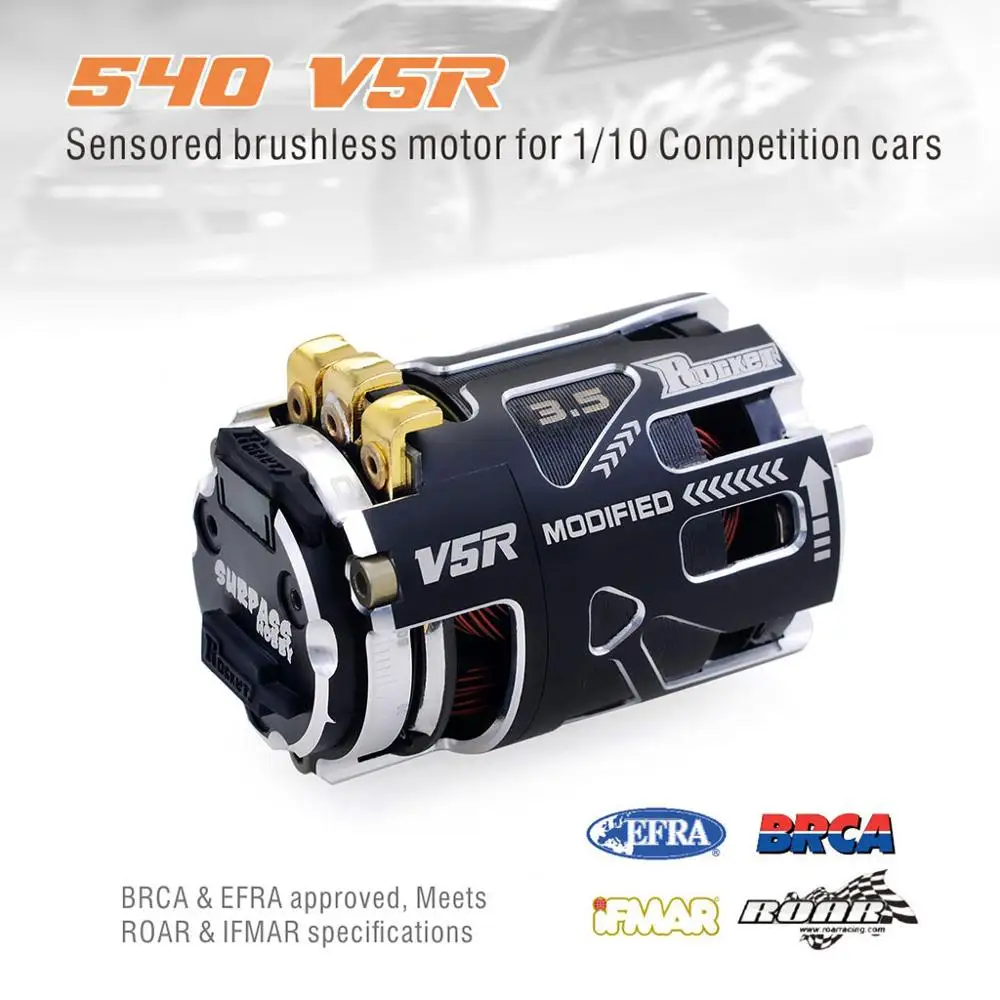 

Rocket 540 V5R 3.5T 4.5T 5.5T 6.5T 7.5T 8.5T 9.5T 10.5T 13.5T 17.5T 21.5T 25.5T Sensored Brushless Motor for Modified STOCK SPEC