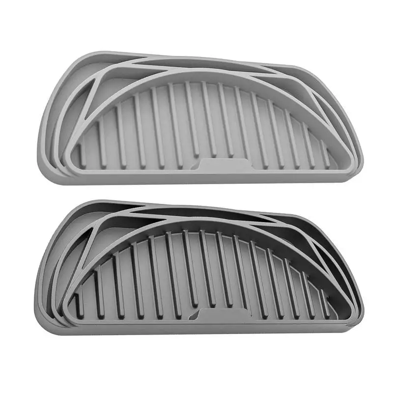 

Silicone Drain Mat Portable Dish Drying Mats Reuseable Washable Draining Mats Refrigerator Drip Catcher Soft Mat Kitchen Gadgets