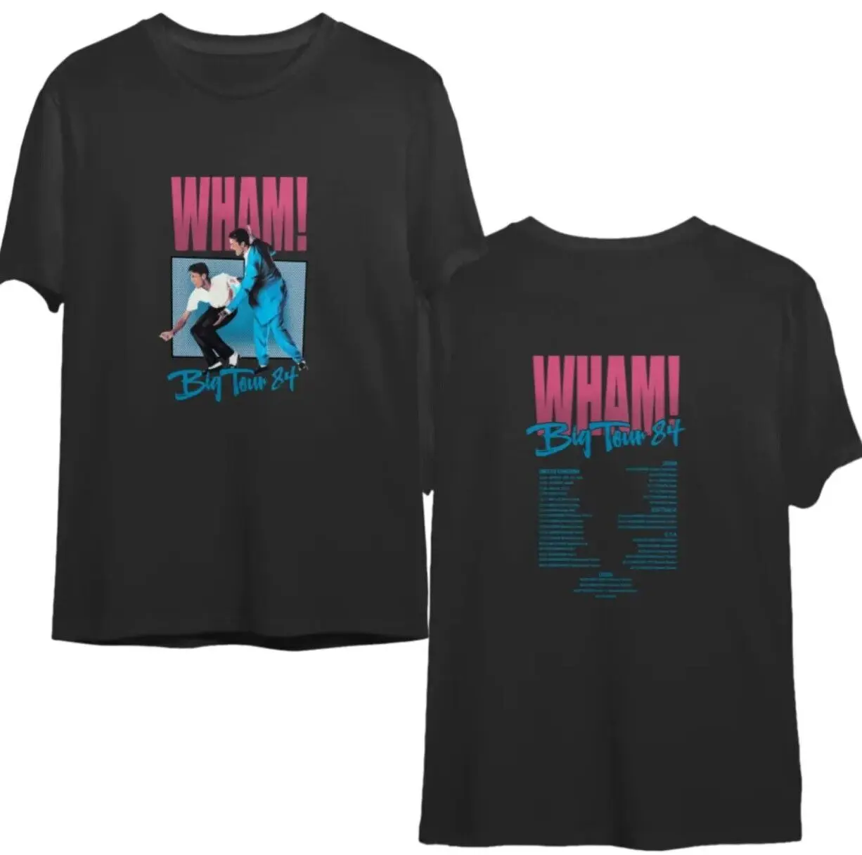 Футболка Wham Big Tour 1984 двухсторонняя футболка