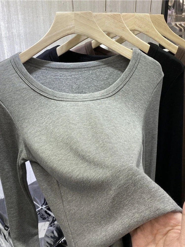 

Summer Women T Shirt Girls T-Shirt Woman Clothes Tops Cotton Slim Tshirt Female Long Sleeve Crop Top Spring Tee Sexy Skinny Y2k