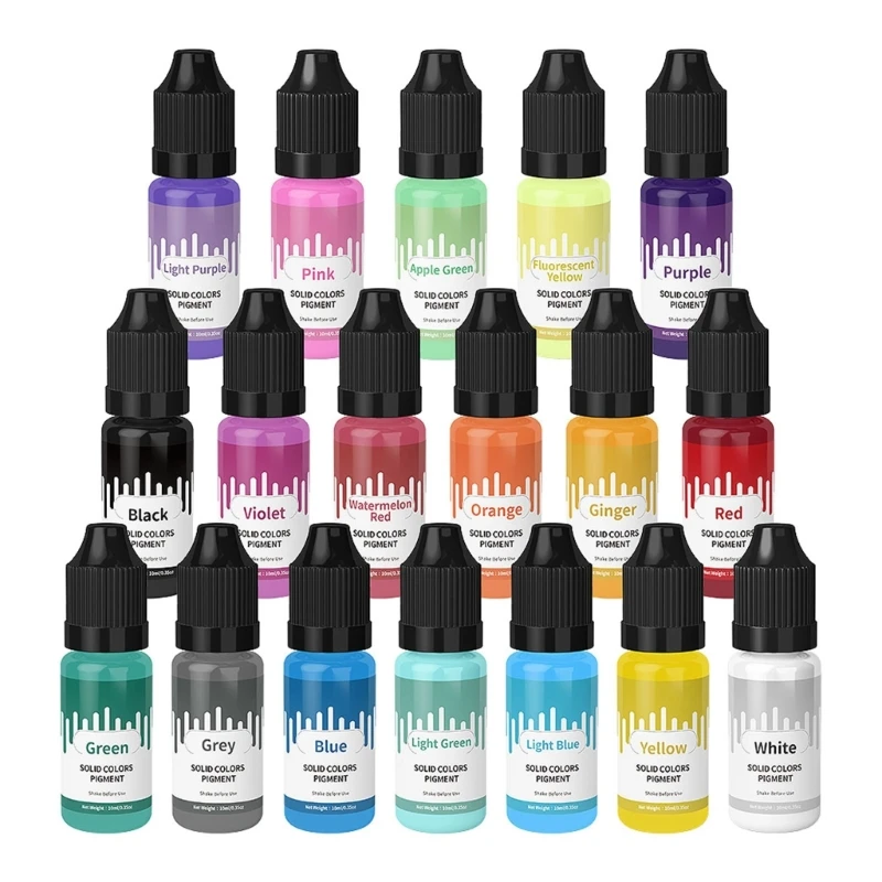 

Пигмент для эпоксидной смолы, 18 цветов, жидкая краска для эпоксидной смолы, краситель для эпоксидной смолы, подходит для окрашивания эпокси...