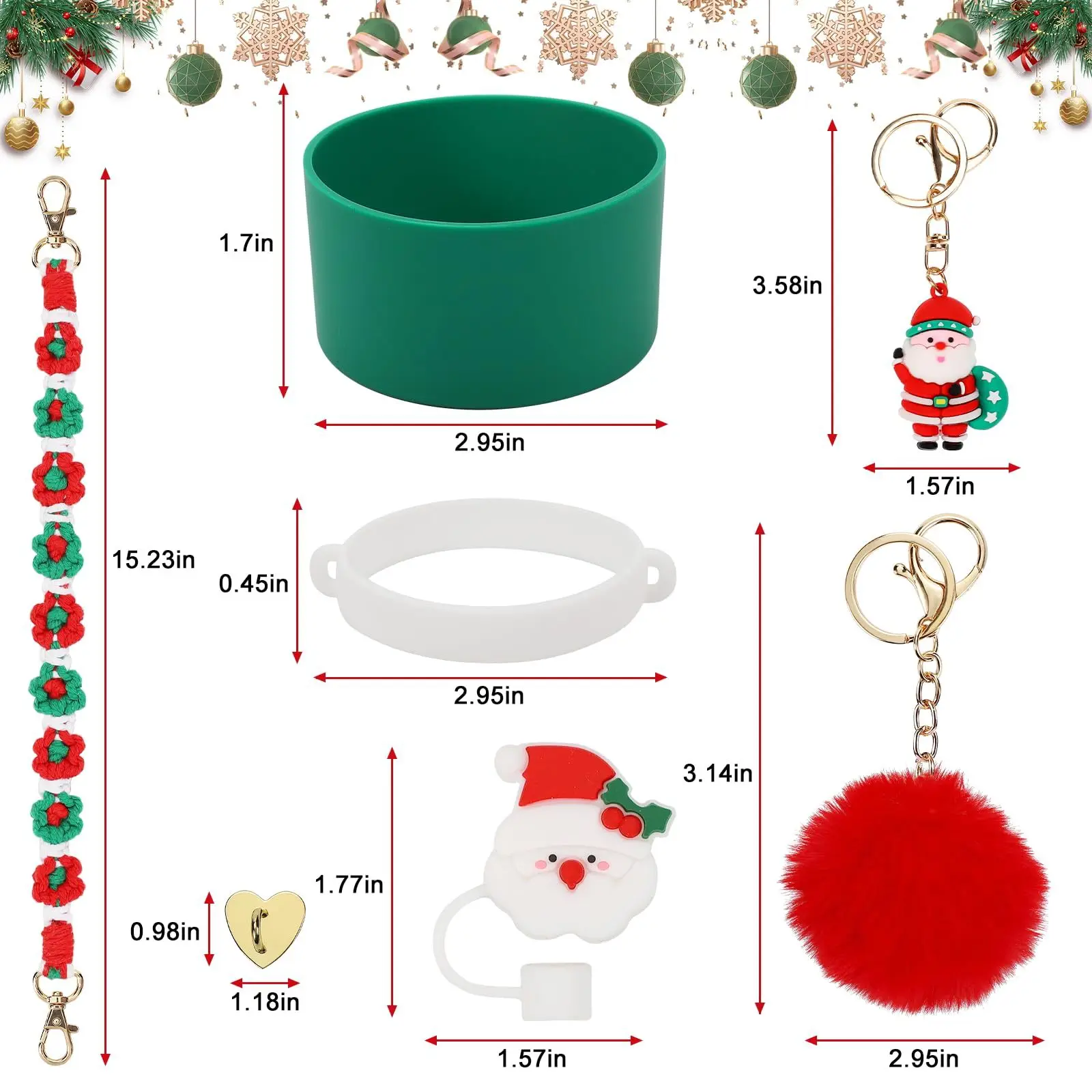 Набор аксессуаров для рождественских бутылок из 7 предметов