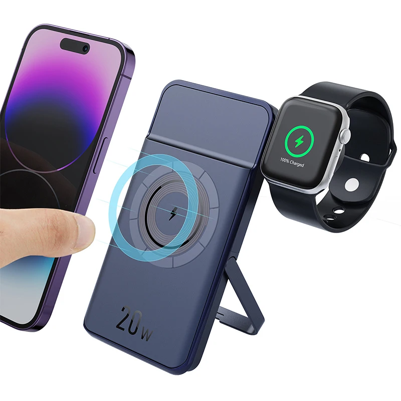 Портативный Беспроводной магнитный внешний аккумулятор для Apple Watch быстрая