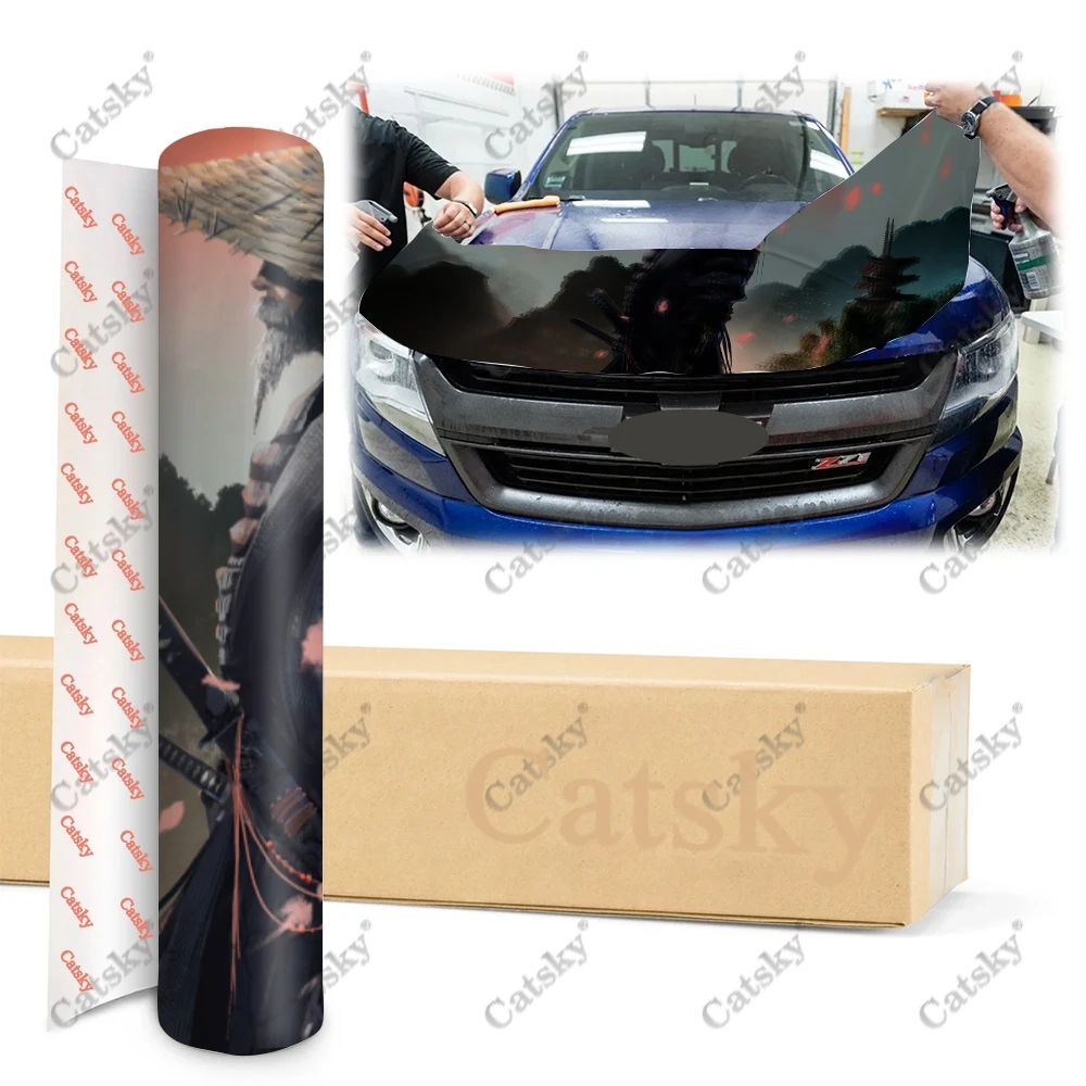 Samurai ниндзя Автомобильная капота виниловые наклейки оберточная виниловая пленка