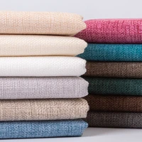 solid color linen canvas sofa fabric thickened cotton linen old coarse cloth linen diy for tablecloth pillow handbag