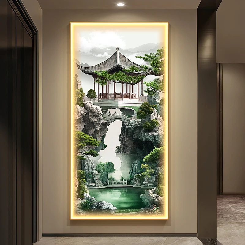 Новый светодиодный настенный декор в китайском стиле украшение для входа