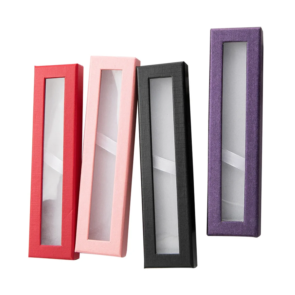 

4Pcs Empty Pen Box Packaging Pen Paper Box Simple Single Pen Storage Box