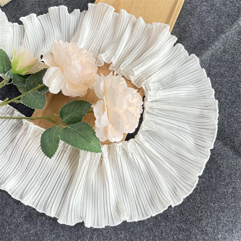 

Плиссированная шифоновая кружевная кромка, ширина 9 см, длина 1 м