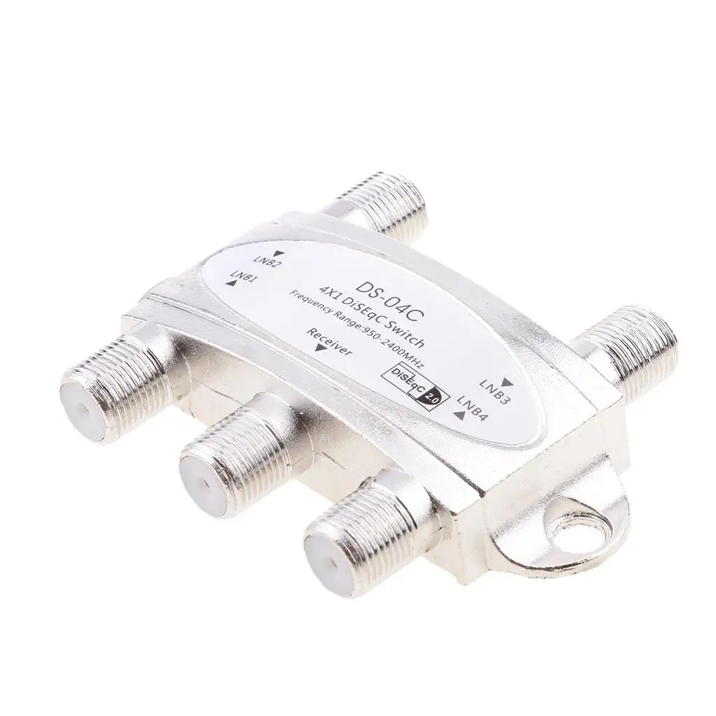 4x1 DiSEqC Switch Antenna Flat LNB LNBF for TV Receiver