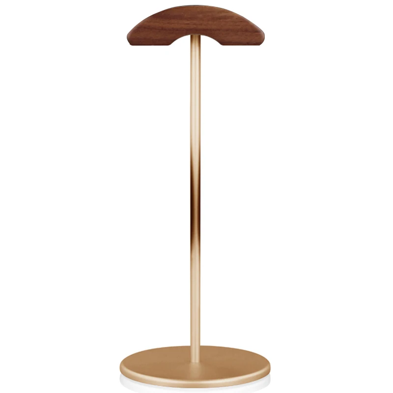 

Aluminum Walnut Wood Headphone Stand Rack - Nature Walnut Headset Hanger Accessory for Logitech Razer Shure Gaming(A)