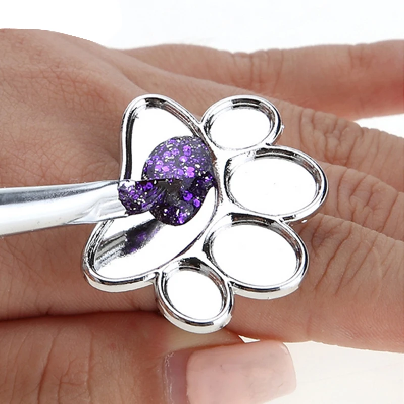 Акриловая палитра набор из нержавеющей стали для дизайна ногтей пластина