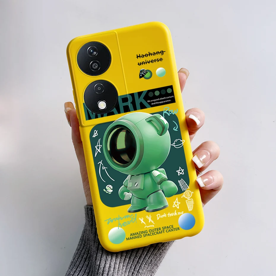 Умные Чехлы для Honor 90 силиконовый мягкий чехол с цветочным рисунком астронавта