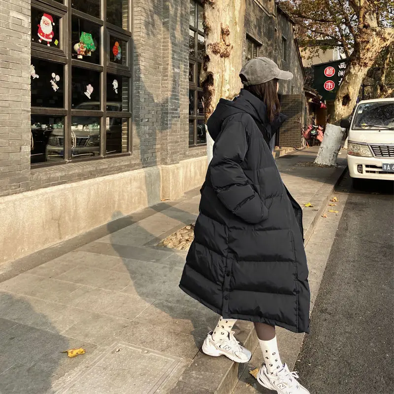 New Oversize Parkas Winter Jackets for Women Long Hooded Cotton Padded Jacket Warm Bread Coat Embroider Fashion Free Shipping