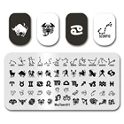 Горячее искусство ногтей штамповка для ногтей, набор трафаретов для маникюра