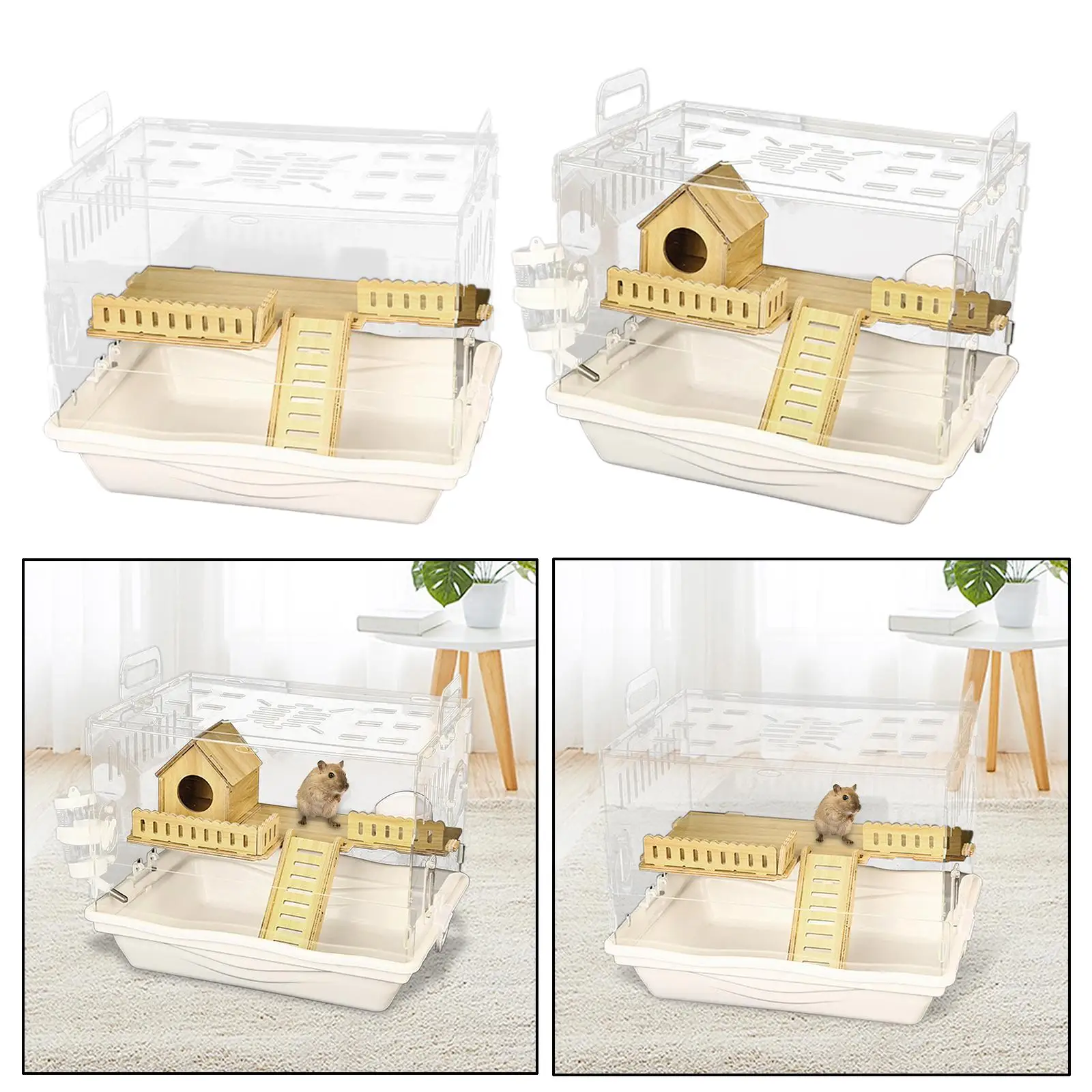 Акриловый Прозрачный Мини-дом Для Морских Свинок Хомяков Клетка Маленьких
