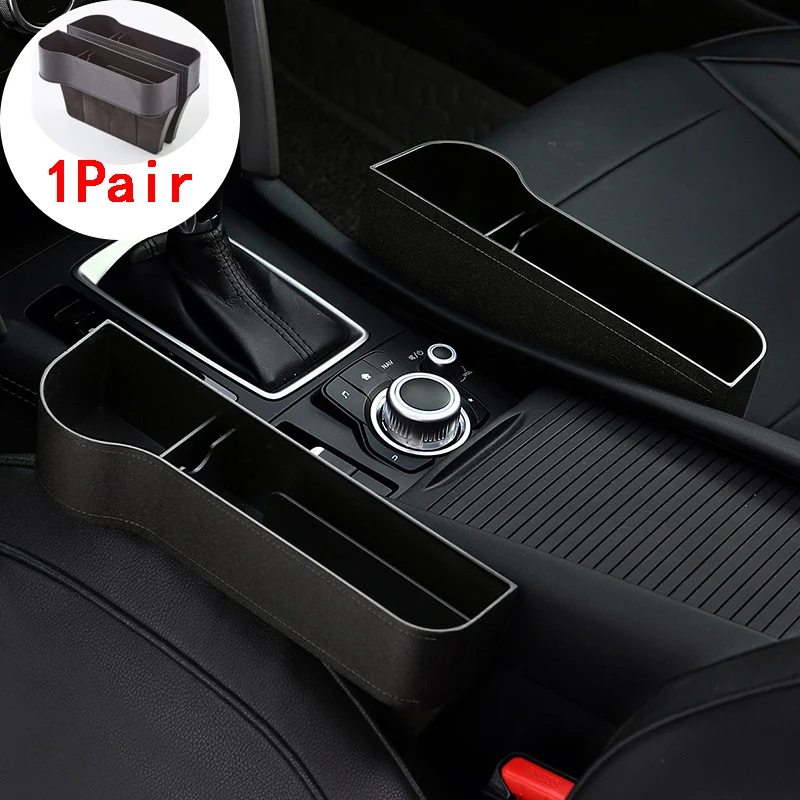 

1Pair Car Seat Organizer Crevice Storage Box Car Organizer Gap Slit Filler Holder For Wallet Phone Slit Pocket