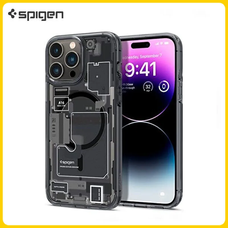 

Spigen For iPhone 14 Pro Max Ultra Hybrid Magfit Case Matte Transparent Protect For Apple MagSafe Case For iPhone 14 Plus Cover