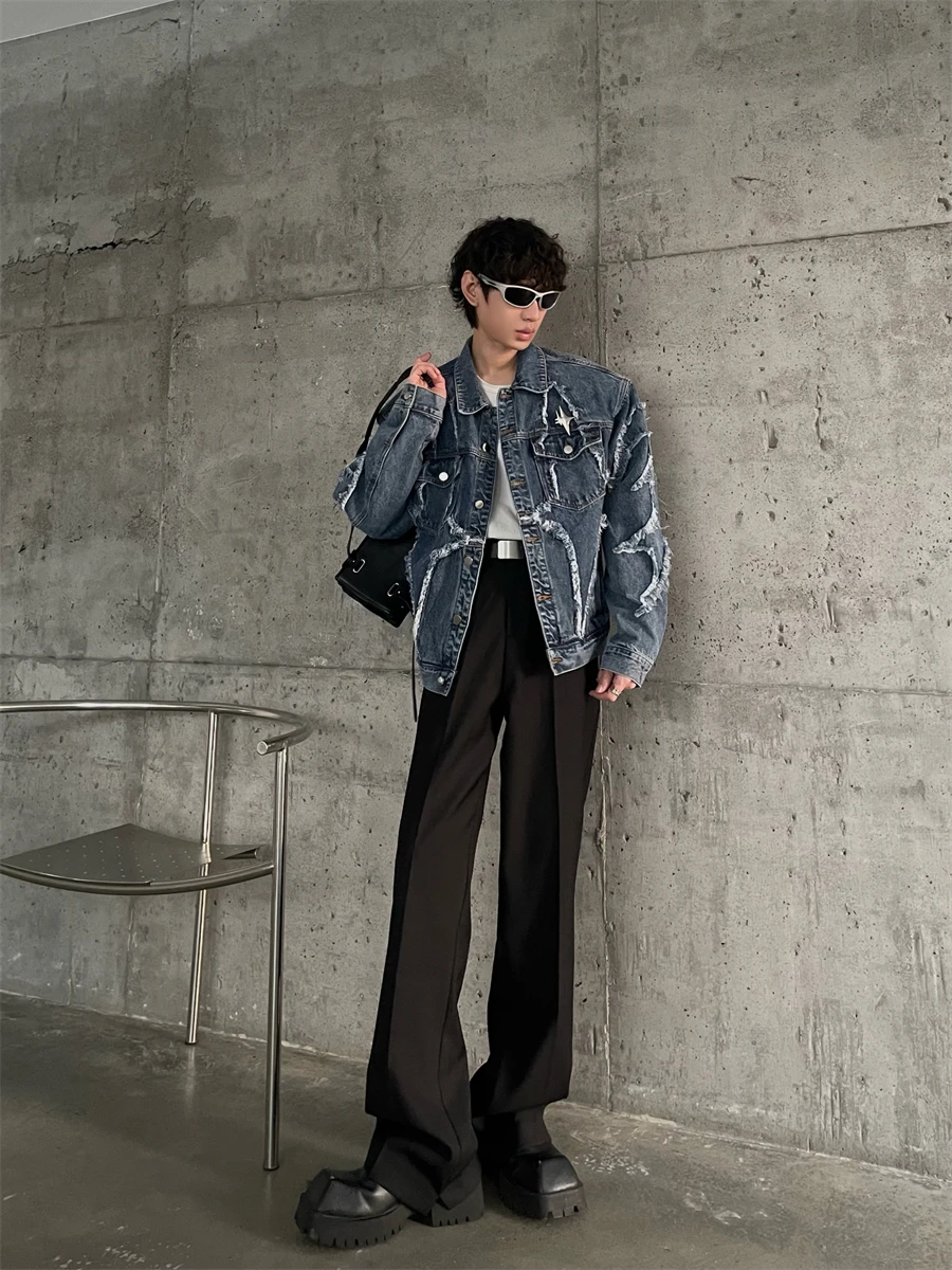  Дизайнерские высококачественные слегка расклешенные брюки с разрезом Vibe Sle