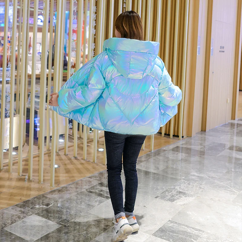 Colorful Bright Bread Clothes Women Short Overcoat Winter New Down Cotton Jacket Female Outwear Korean Loose Thicken Warm Parka