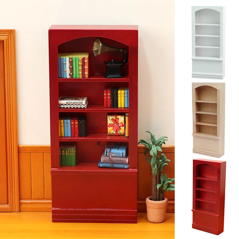 

1:12 Dollhouse Miniature Bookcase Bookshelf Display Cabinet Storage Cabinet Model Furniture Ornament Decor Toy