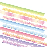 ins dreamy colorful clouds washi tape notebook diy design stationery decorative tape special shaped dual purpose up and down 3m