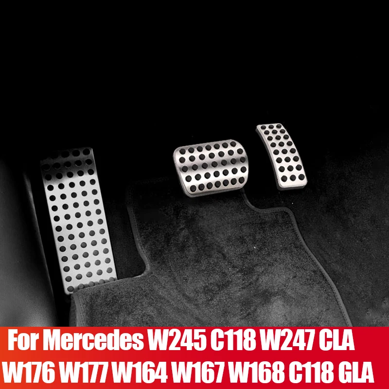 

For Mercedes A B R Classe W176 W177 W164 W245 W246 C118 W167 W168 W247 CLA GLA GLE ML AMG Car Fuel Brake Pedal Cover Accessories