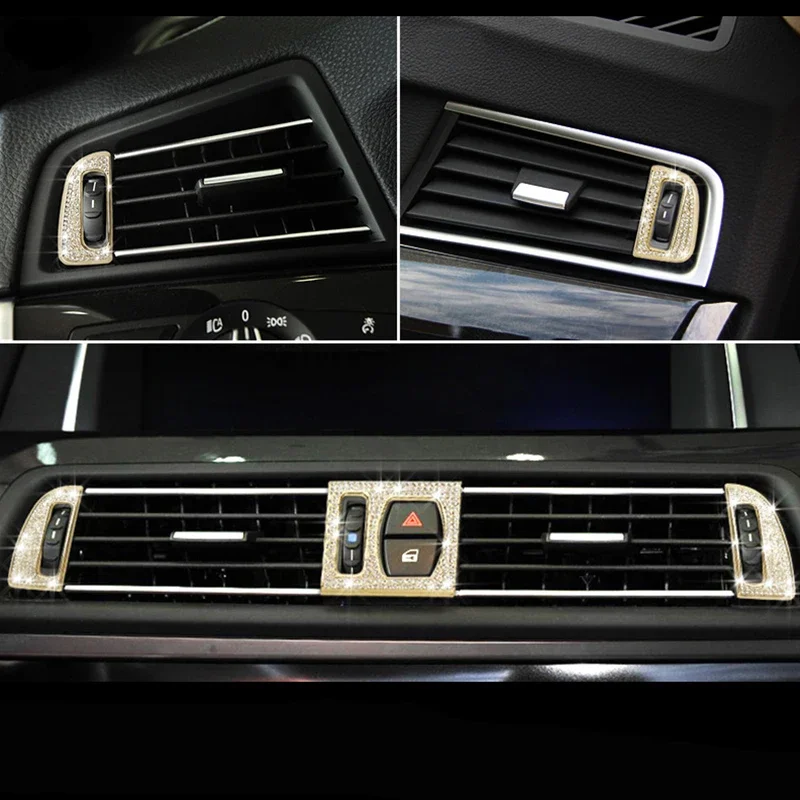 Полный комплект золотистых кристальных обрезанных центральных крышек для