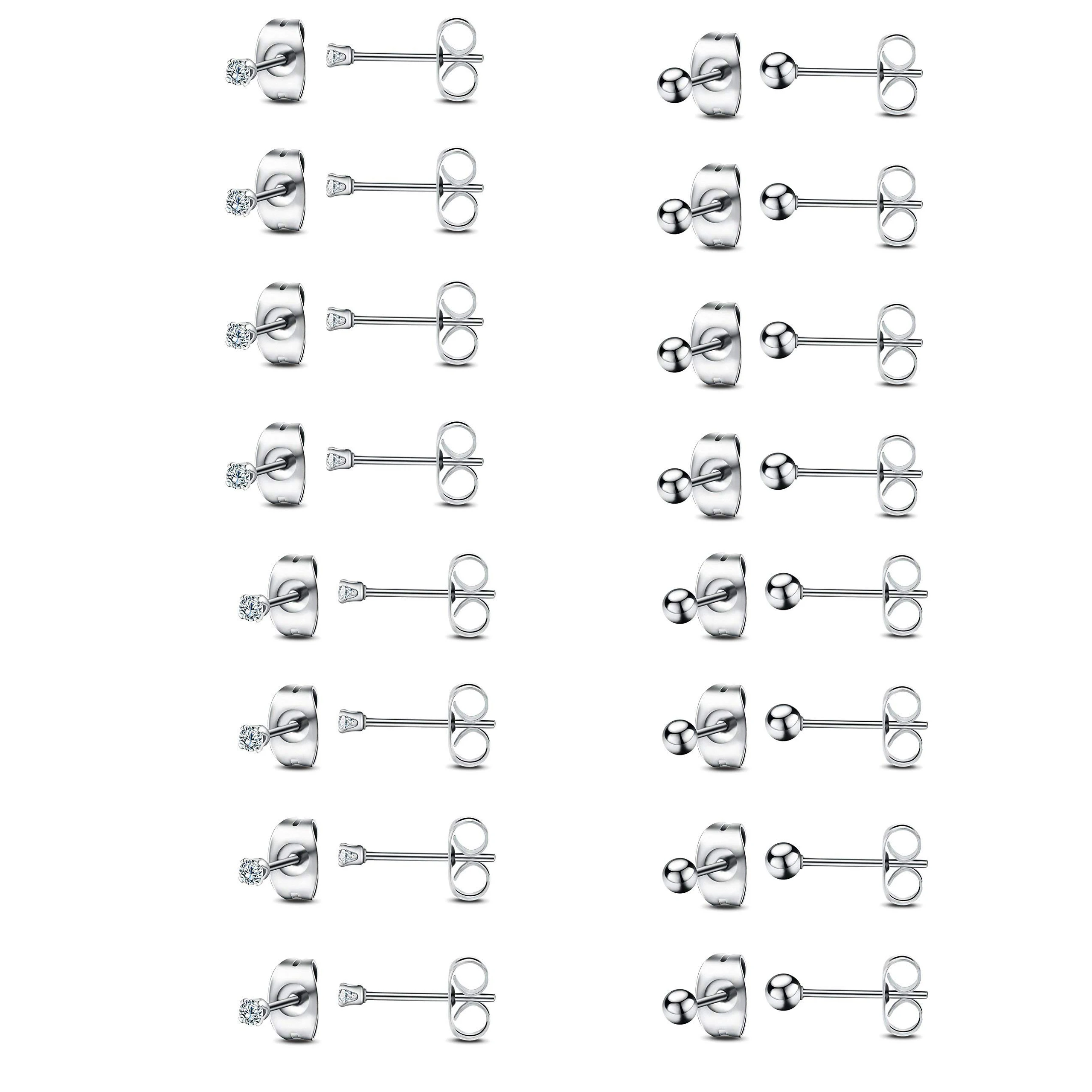 

Женские серьги-гвоздики из нержавеющей стали, 16 пар