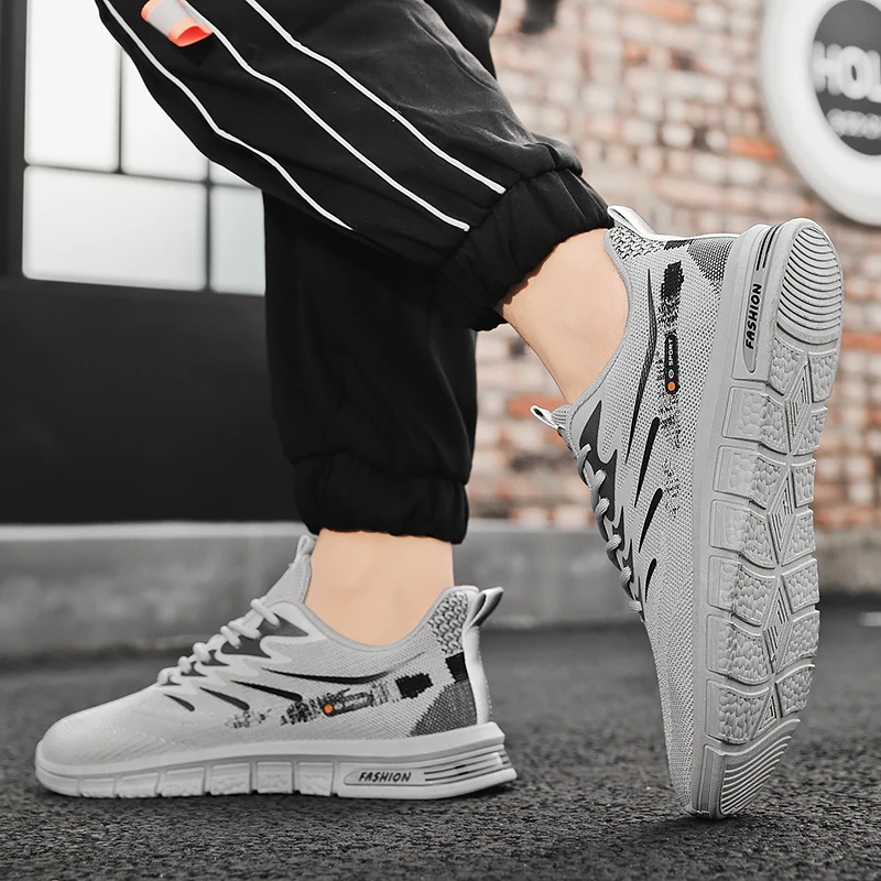 NEW Fashion Breathable Men's Casual Sneakers Adult Teenagers Outdoor Running Shoes Walking Shoes School Sports Shoes 39-44#