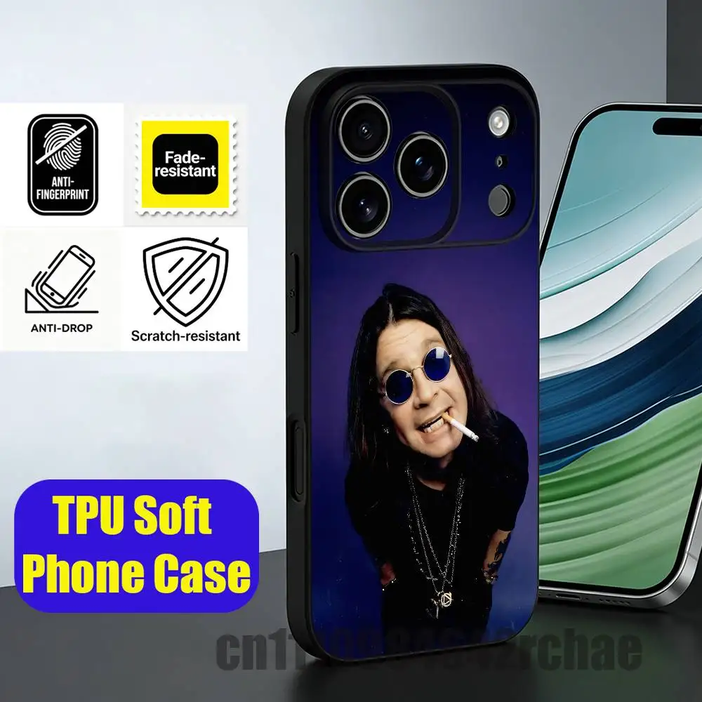 Фото Для iPhone 14 16 12 15 13 17 11 E Plus Air Mini Pro Max Чехол для телефона Ozzy Osbourne Черный индивидуальный чехол №4