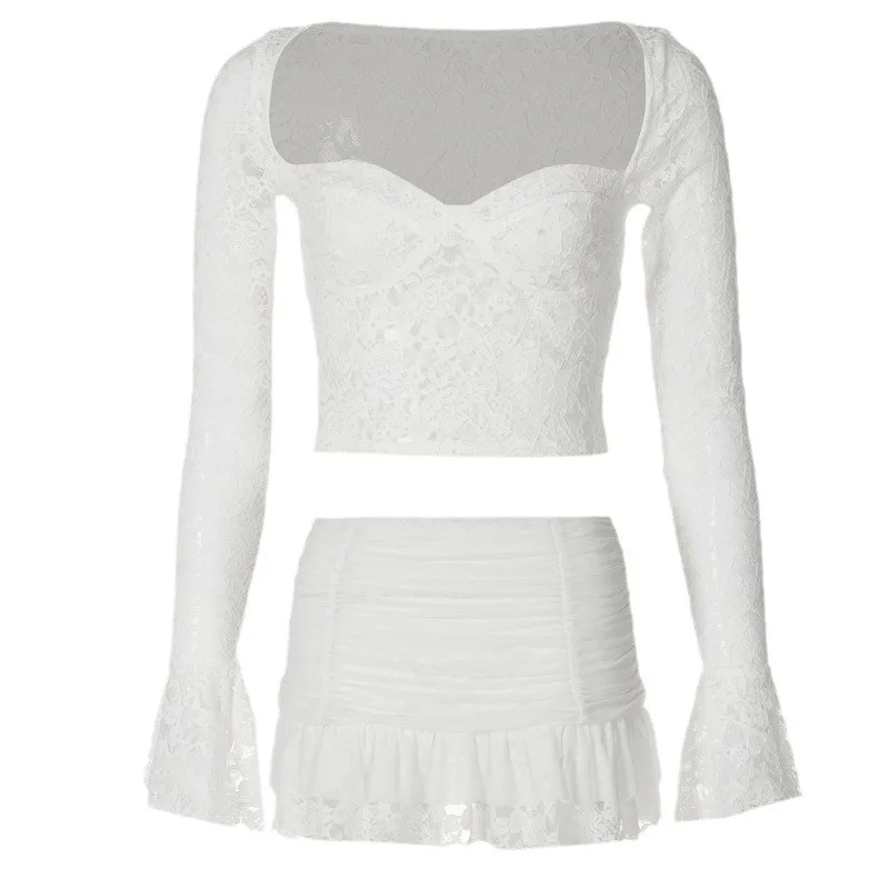 Комплект кружевных сращивания Pure Desire Wind Perspective топ с глубоким вырезом и открытыми