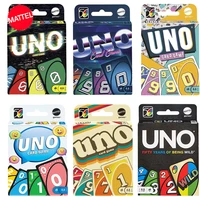 original mattel uno iconic series board game decade themed design card game 50th anniversary family party card toy for ault gift