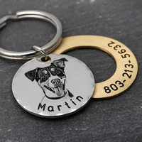 personalized dog tag custom pet id tag with photo custom id tag pet puppy collar tag dog accessories collar decoration
