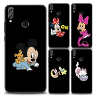 cute mickey minnie mouse phone case for honor 8x 9x play 9a 20 21i 30i 50 60 x8 nova 8i 9 se y60 magic4 pro lite silicone case