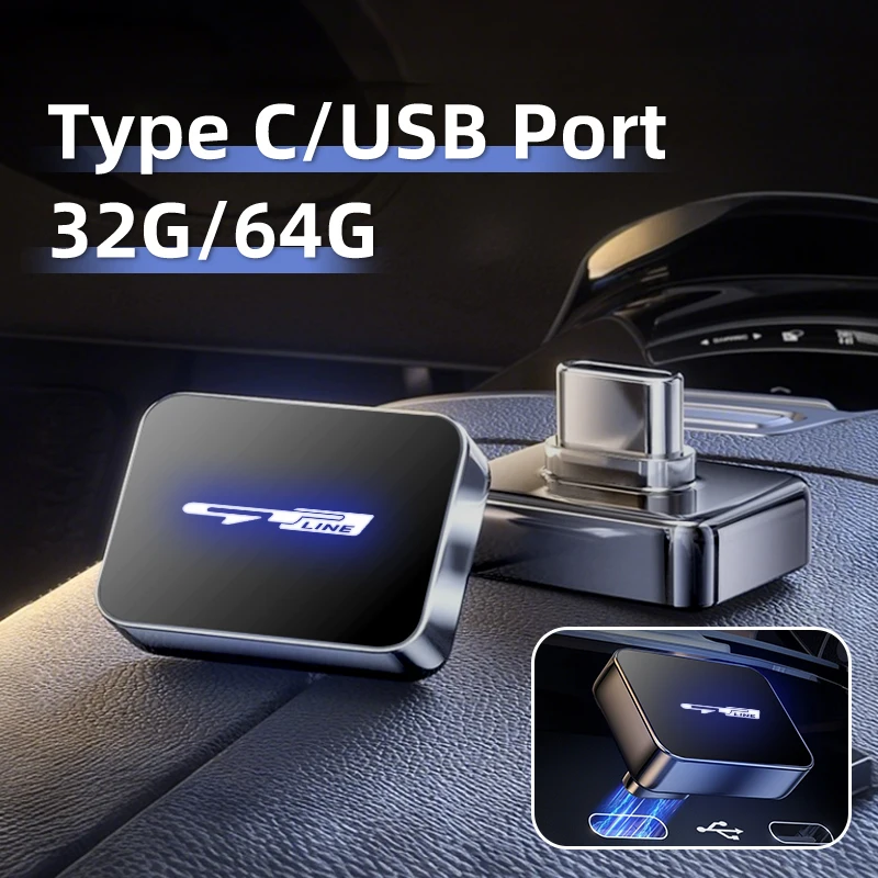 Фото Автомобильные аксессуары, металлический флэш-накопитель USB Type-C, Memory Stick Music Saver для KIA Sportage Rio Ceed Niro Soul Stonic Proceed Picanto №2