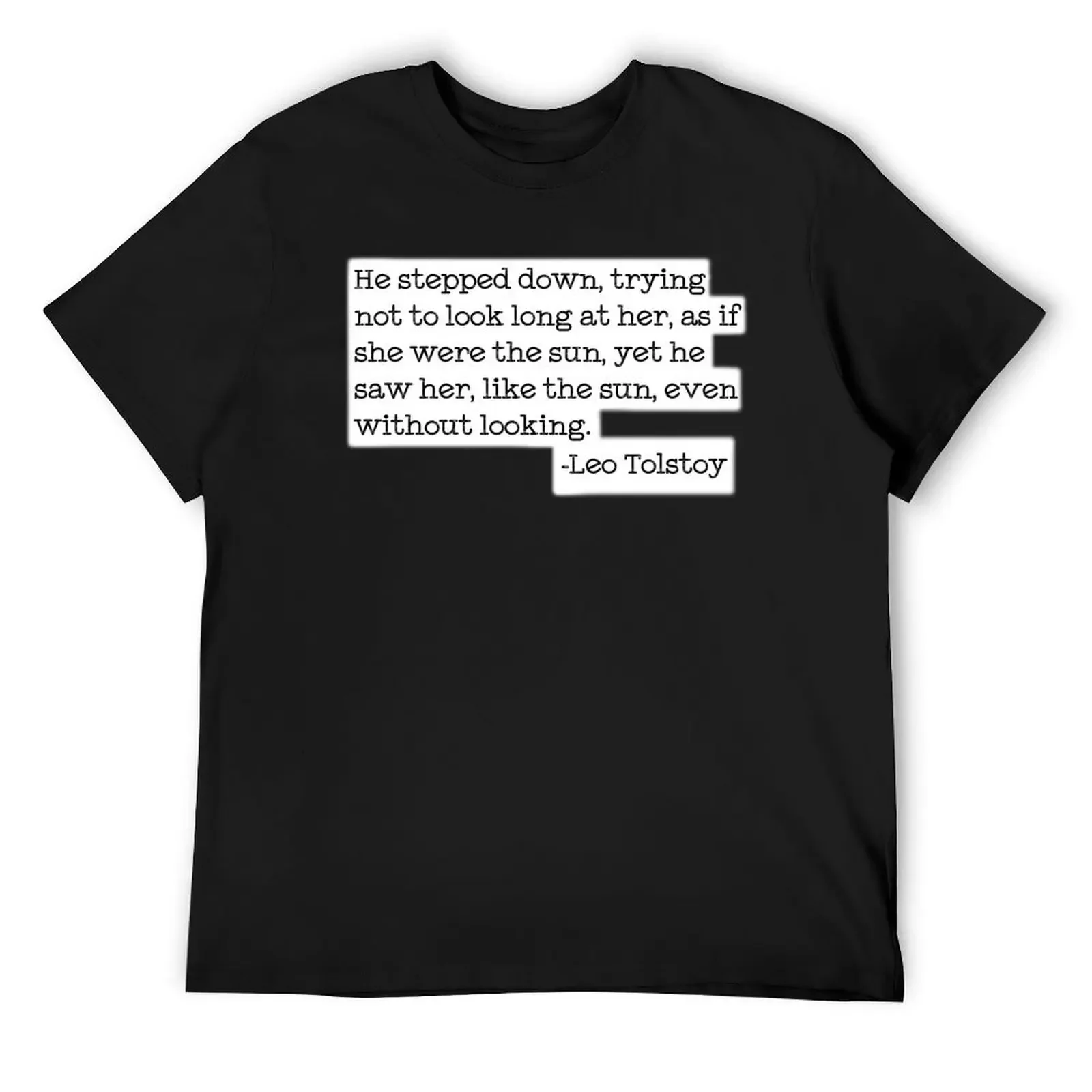 Романтическая цитата Анны Каренины: как if she were the sun футболка хлопковые мужские