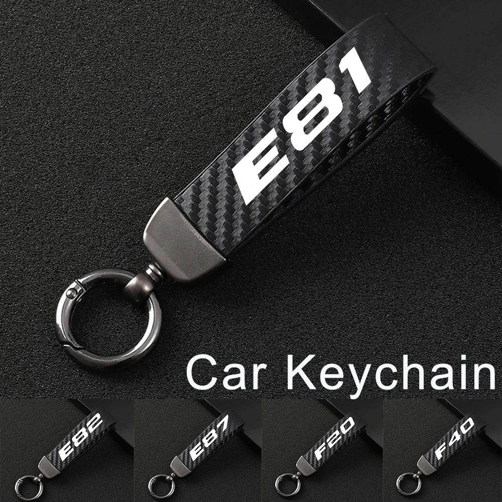 

Fashion Carbon Fiber Keychain Car Key Ring Auto Styling For BMW 2 Series F22 F23 F44 F45 F46 G42 Accessories