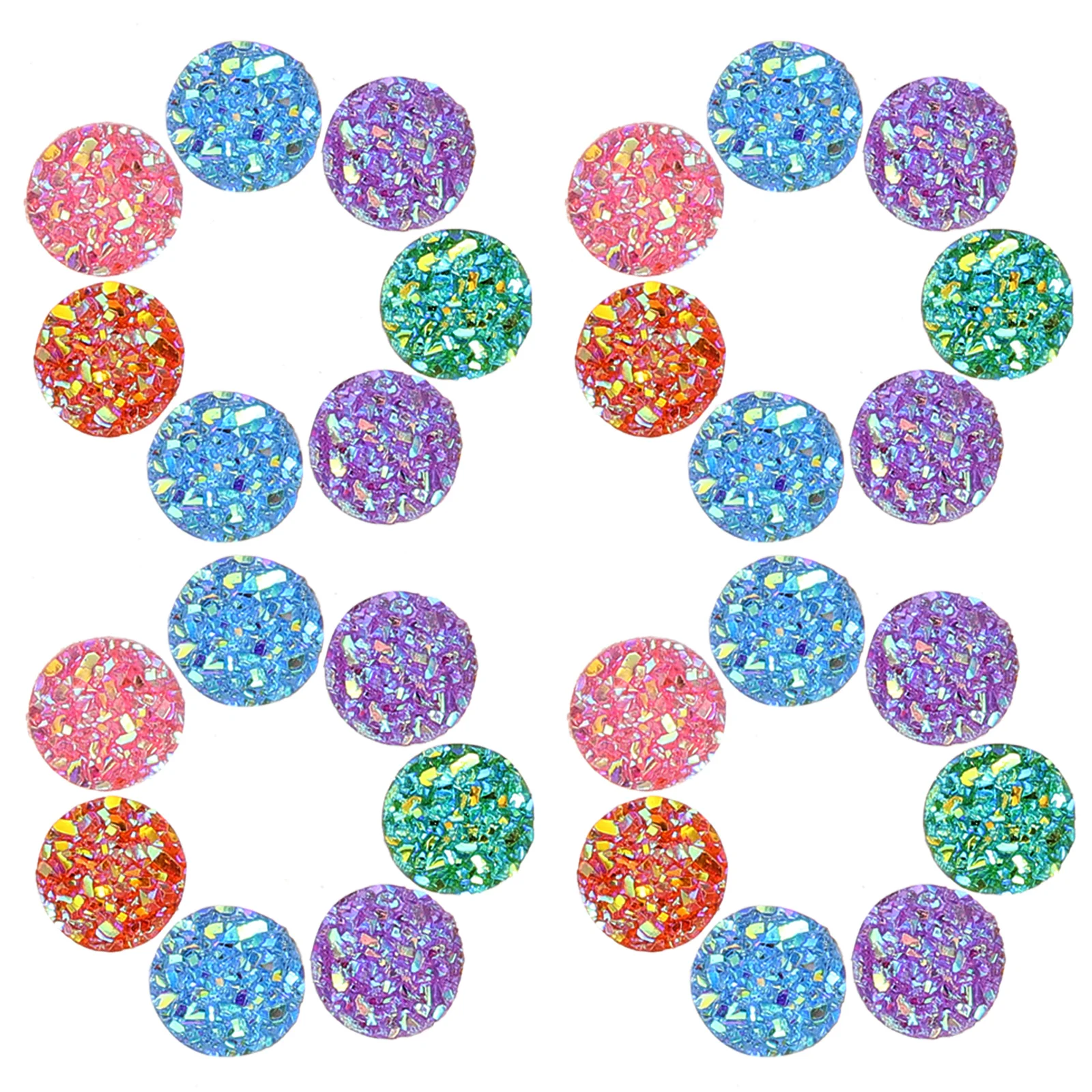 

100Pcs Plastic Gems Rhinestone Charms Decorative Charms Flatback Rhinestones Craft Clothing Charms
