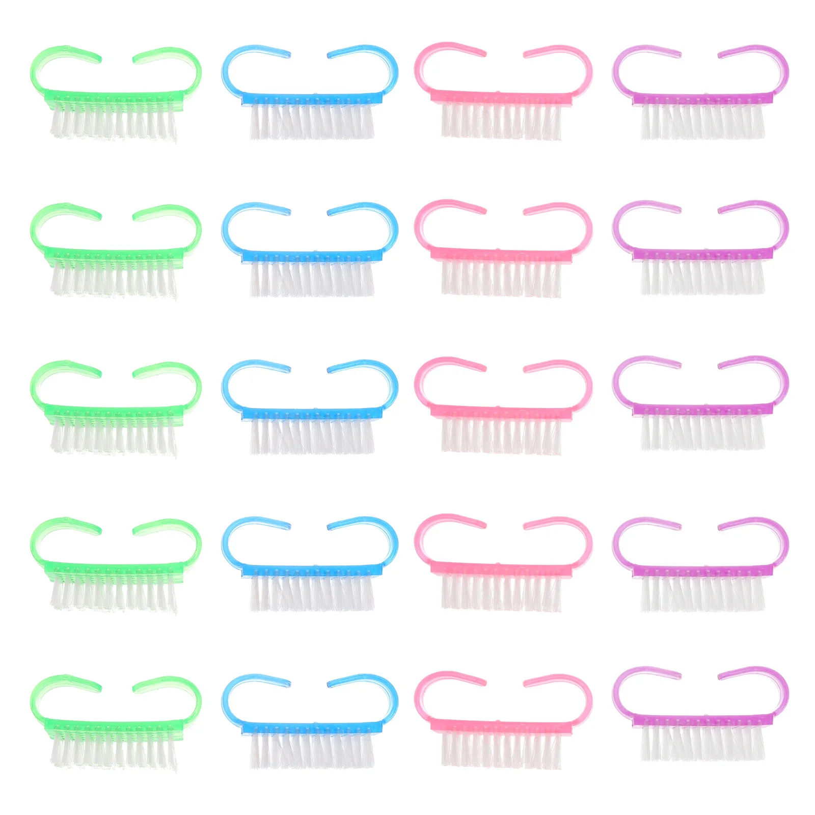 

Handle Grip Nail Brush 20pcs Hand Fingernail Brush Nail Hand Scrubbing Cleaning Brush Pedicure Brushes for Toes and Products