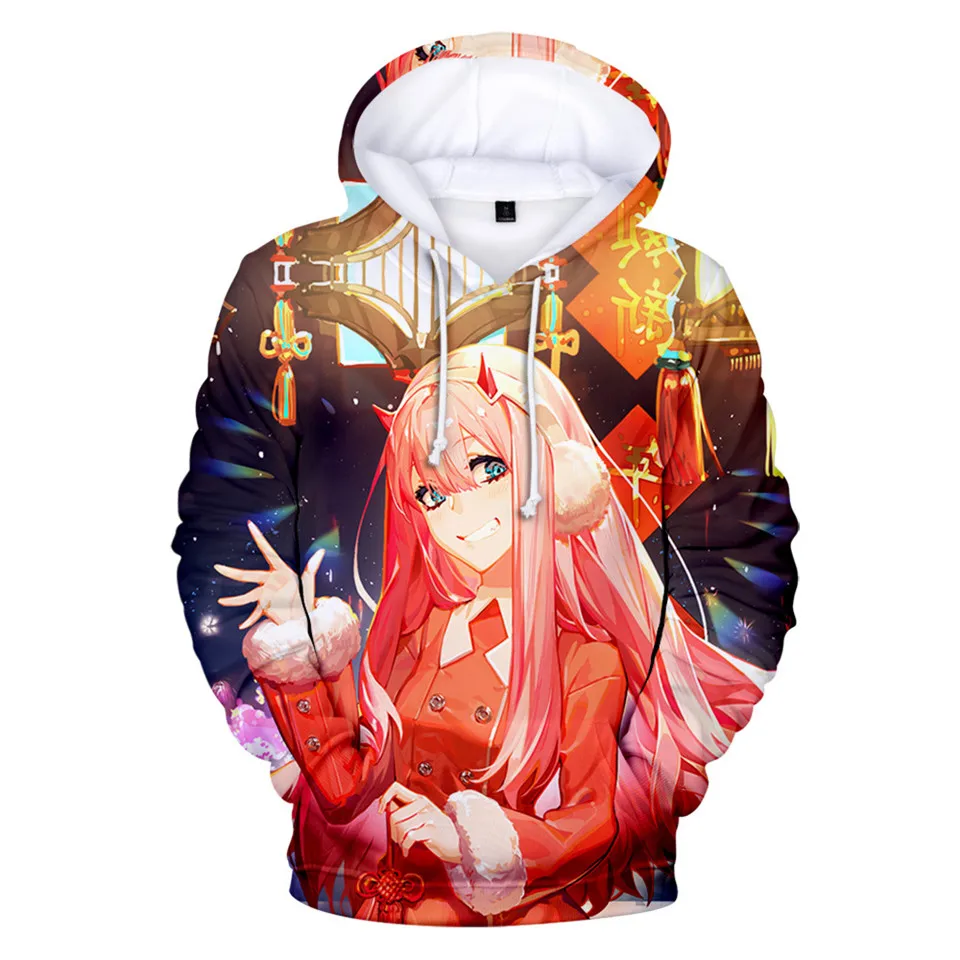 

Popular DARLING In The FRANXX Hoodies Hipster Anime Zero Two Hoodie Young Girls 3D Sweatshirt Cute Boys Girls Clothes Clothing