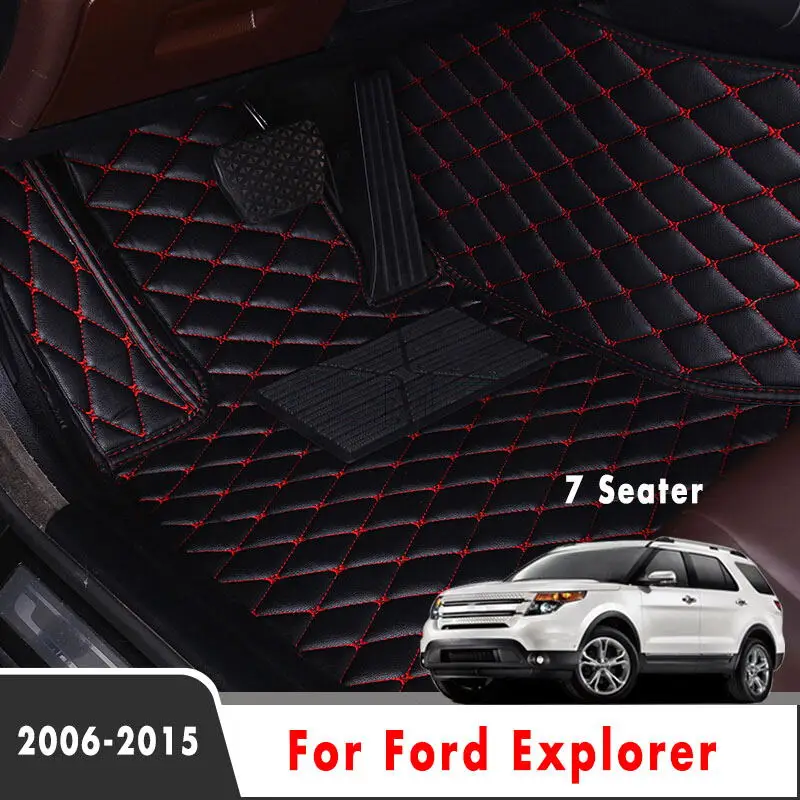 

Car Floor Mats For Ford Explorer 2015 2014 2013 2012 2011 2010 2009 2008 2007 2006 (7 Seater) Auto Custom Carpets Leather Parts