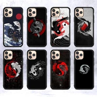 yndfcnb chinese koi fishes phone case silicone pctpu case for iphone 11 12 13 pro max 8 7 6 plus x se xr hard fundas